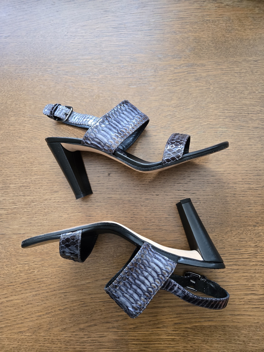 Women’s Stuart Weitzman  Snake-Embossed Slingback Heels